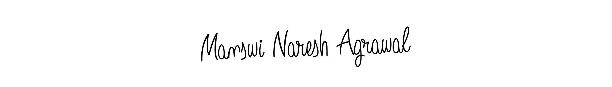 Make a beautiful signature design for name Manswi Naresh Agrawal. With this signature (Angelique-Rose-font-FFP) style, you can create a handwritten signature for free. Manswi Naresh Agrawal signature style 5 images and pictures png