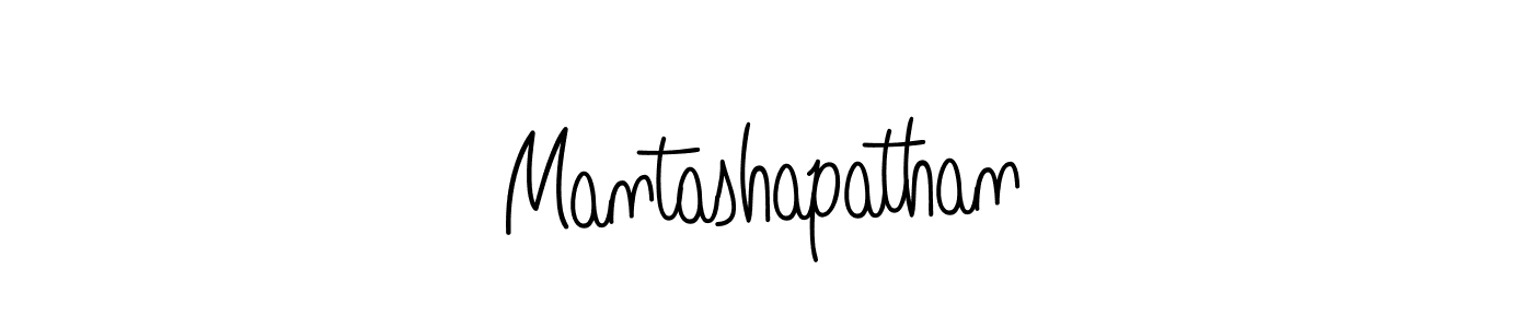 Use a signature maker to create a handwritten signature online. With this signature software, you can design (Angelique-Rose-font-FFP) your own signature for name Mantashapathan. Mantashapathan signature style 5 images and pictures png
