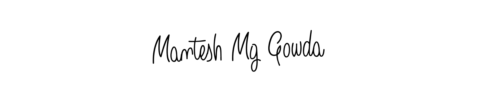 The best way (Angelique-Rose-font-FFP) to make a short signature is to pick only two or three words in your name. The name Mantesh Mg Gowda include a total of six letters. For converting this name. Mantesh Mg Gowda signature style 5 images and pictures png