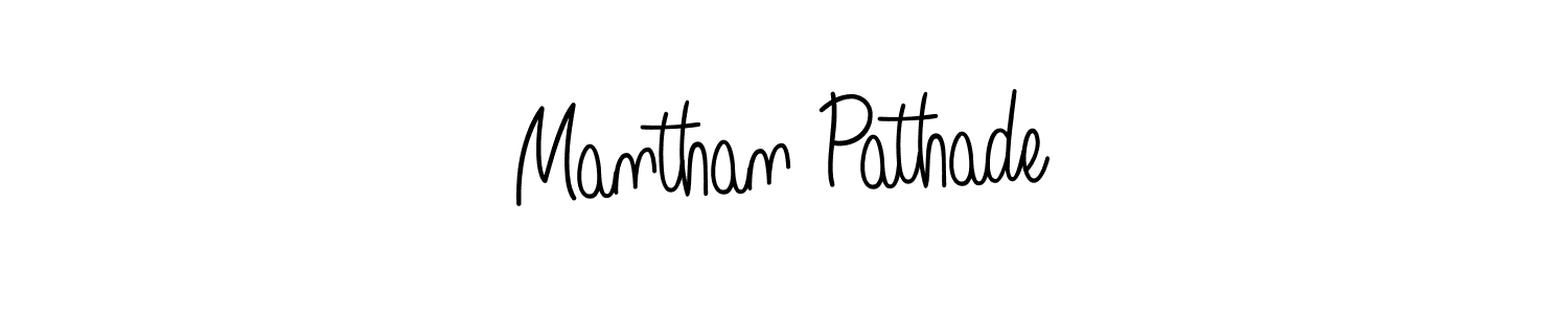Use a signature maker to create a handwritten signature online. With this signature software, you can design (Angelique-Rose-font-FFP) your own signature for name Manthan Pathade. Manthan Pathade signature style 5 images and pictures png