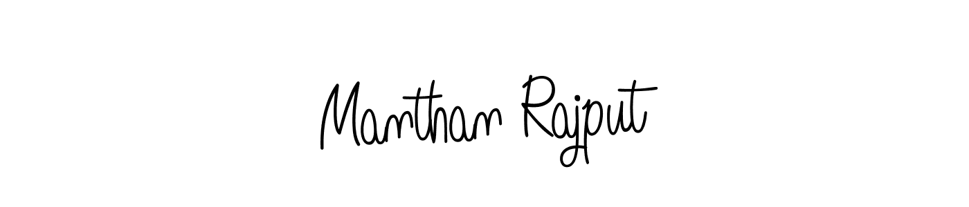 Use a signature maker to create a handwritten signature online. With this signature software, you can design (Angelique-Rose-font-FFP) your own signature for name Manthan Rajput. Manthan Rajput signature style 5 images and pictures png