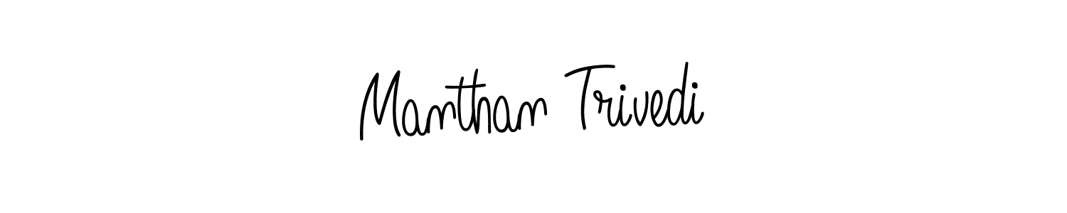 You should practise on your own different ways (Angelique-Rose-font-FFP) to write your name (Manthan Trivedi) in signature. don't let someone else do it for you. Manthan Trivedi signature style 5 images and pictures png