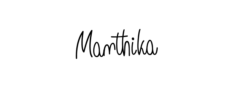 Use a signature maker to create a handwritten signature online. With this signature software, you can design (Angelique-Rose-font-FFP) your own signature for name Manthika. Manthika signature style 5 images and pictures png