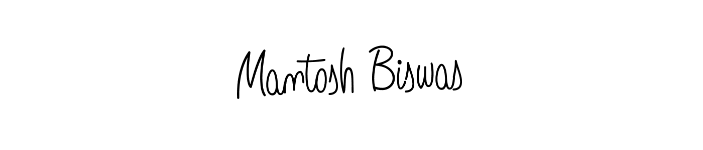 You should practise on your own different ways (Angelique-Rose-font-FFP) to write your name (Mantosh Biswas) in signature. don't let someone else do it for you. Mantosh Biswas signature style 5 images and pictures png