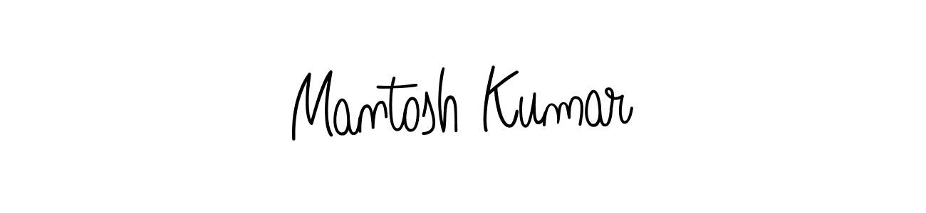 Make a beautiful signature design for name Mantosh Kumar. With this signature (Angelique-Rose-font-FFP) style, you can create a handwritten signature for free. Mantosh Kumar signature style 5 images and pictures png