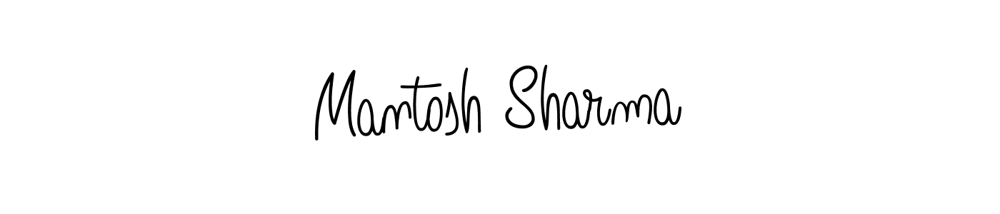 You should practise on your own different ways (Angelique-Rose-font-FFP) to write your name (Mantosh Sharma) in signature. don't let someone else do it for you. Mantosh Sharma signature style 5 images and pictures png