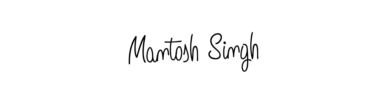 Design your own signature with our free online signature maker. With this signature software, you can create a handwritten (Angelique-Rose-font-FFP) signature for name Mantosh Singh. Mantosh Singh signature style 5 images and pictures png