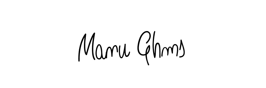 if you are searching for the best signature style for your name Manu Ghms. so please give up your signature search. here we have designed multiple signature styles  using Angelique-Rose-font-FFP. Manu Ghms signature style 5 images and pictures png