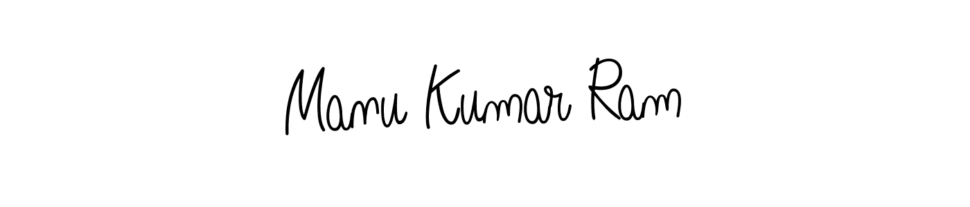 Make a beautiful signature design for name Manu Kumar Ram. With this signature (Angelique-Rose-font-FFP) style, you can create a handwritten signature for free. Manu Kumar Ram signature style 5 images and pictures png