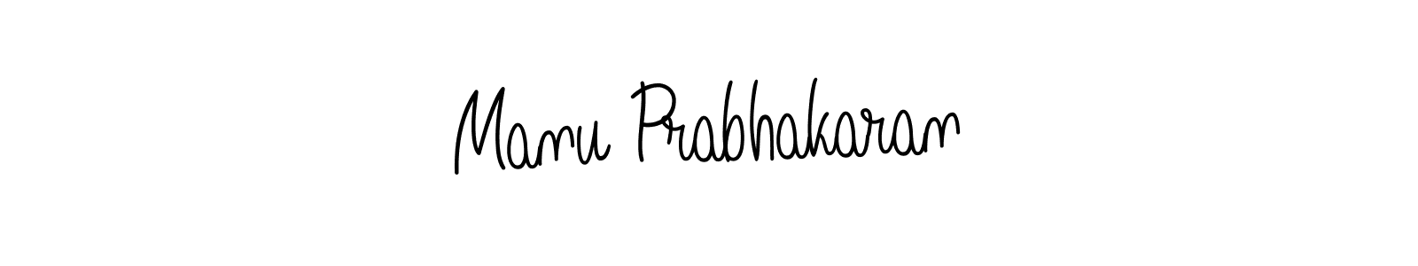 Use a signature maker to create a handwritten signature online. With this signature software, you can design (Angelique-Rose-font-FFP) your own signature for name Manu Prabhakaran. Manu Prabhakaran signature style 5 images and pictures png