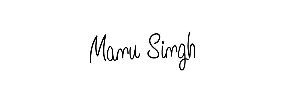 You should practise on your own different ways (Angelique-Rose-font-FFP) to write your name (Manu Singh) in signature. don't let someone else do it for you. Manu Singh signature style 5 images and pictures png