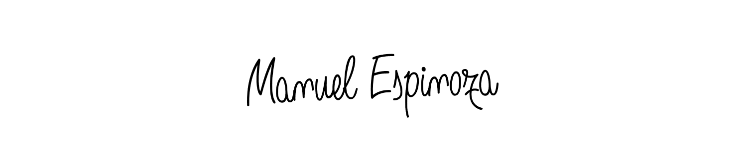 Make a beautiful signature design for name Manuel Espinoza. With this signature (Angelique-Rose-font-FFP) style, you can create a handwritten signature for free. Manuel Espinoza signature style 5 images and pictures png
