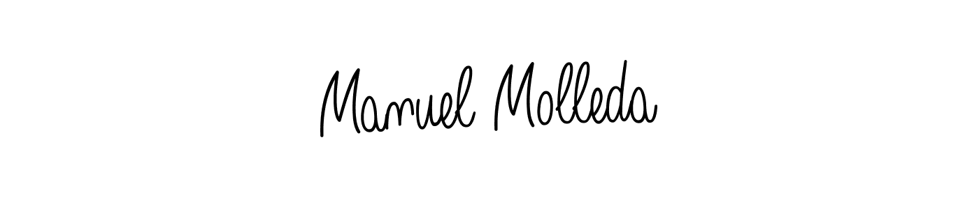 How to make Manuel Molleda name signature. Use Angelique-Rose-font-FFP style for creating short signs online. This is the latest handwritten sign. Manuel Molleda signature style 5 images and pictures png