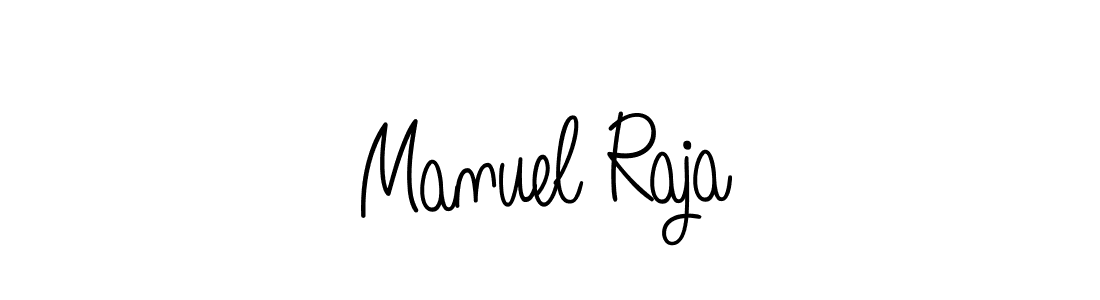 You should practise on your own different ways (Angelique-Rose-font-FFP) to write your name (Manuel Raja) in signature. don't let someone else do it for you. Manuel Raja signature style 5 images and pictures png