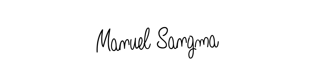 Manuel Sangma stylish signature style. Best Handwritten Sign (Angelique-Rose-font-FFP) for my name. Handwritten Signature Collection Ideas for my name Manuel Sangma. Manuel Sangma signature style 5 images and pictures png