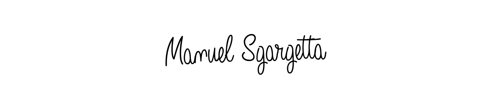 Use a signature maker to create a handwritten signature online. With this signature software, you can design (Angelique-Rose-font-FFP) your own signature for name Manuel Sgargetta. Manuel Sgargetta signature style 5 images and pictures png