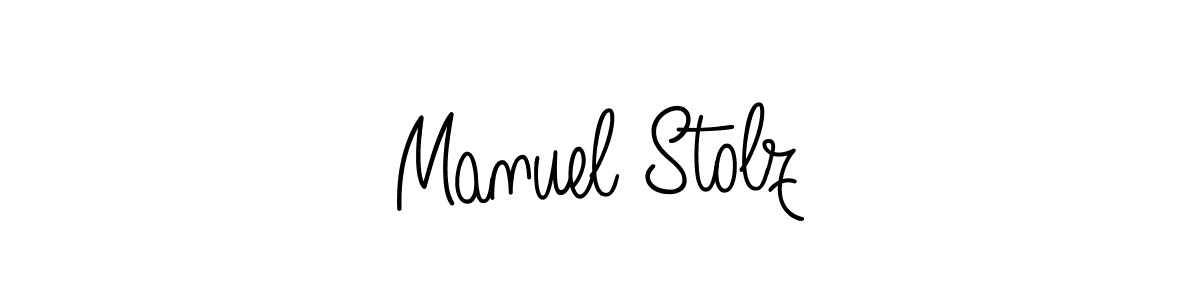 Use a signature maker to create a handwritten signature online. With this signature software, you can design (Angelique-Rose-font-FFP) your own signature for name Manuel Stolz. Manuel Stolz signature style 5 images and pictures png