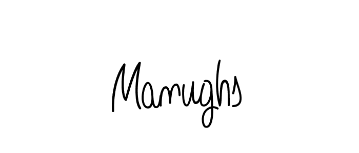How to make Manughs name signature. Use Angelique-Rose-font-FFP style for creating short signs online. This is the latest handwritten sign. Manughs signature style 5 images and pictures png