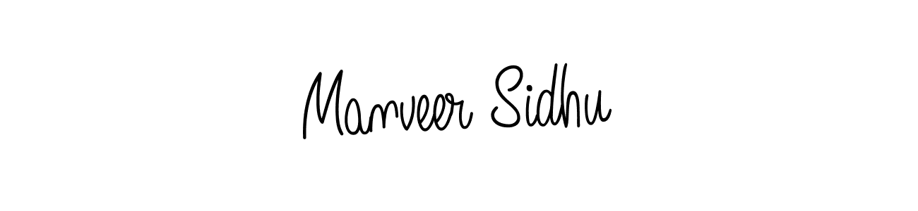 Manveer Sidhu stylish signature style. Best Handwritten Sign (Angelique-Rose-font-FFP) for my name. Handwritten Signature Collection Ideas for my name Manveer Sidhu. Manveer Sidhu signature style 5 images and pictures png