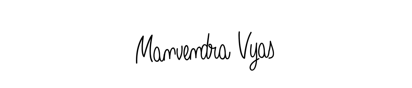 Design your own signature with our free online signature maker. With this signature software, you can create a handwritten (Angelique-Rose-font-FFP) signature for name Manvendra Vyas. Manvendra Vyas signature style 5 images and pictures png