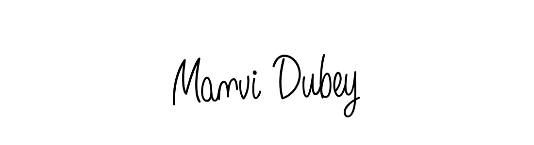 Make a beautiful signature design for name Manvi Dubey. With this signature (Angelique-Rose-font-FFP) style, you can create a handwritten signature for free. Manvi Dubey signature style 5 images and pictures png