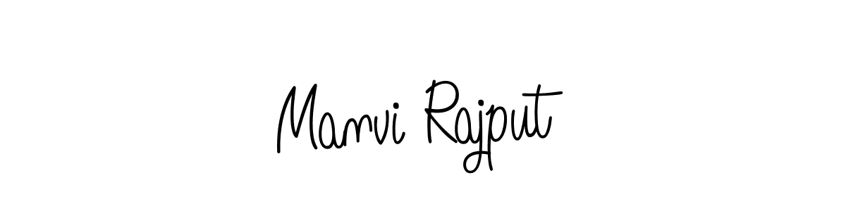 Make a beautiful signature design for name Manvi Rajput. With this signature (Angelique-Rose-font-FFP) style, you can create a handwritten signature for free. Manvi Rajput signature style 5 images and pictures png