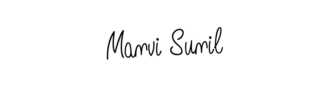 How to make Manvi Sunil signature? Angelique-Rose-font-FFP is a professional autograph style. Create handwritten signature for Manvi Sunil name. Manvi Sunil signature style 5 images and pictures png