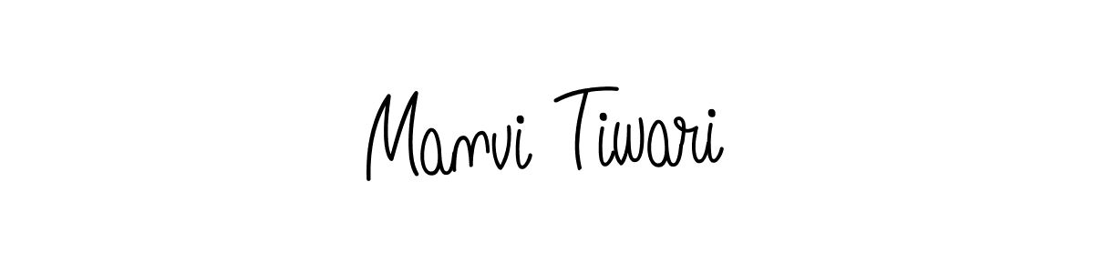 Make a beautiful signature design for name Manvi Tiwari. With this signature (Angelique-Rose-font-FFP) style, you can create a handwritten signature for free. Manvi Tiwari signature style 5 images and pictures png