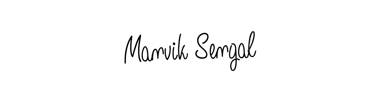 Create a beautiful signature design for name Manvik Sengal. With this signature (Angelique-Rose-font-FFP) fonts, you can make a handwritten signature for free. Manvik Sengal signature style 5 images and pictures png