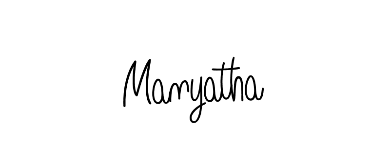 Use a signature maker to create a handwritten signature online. With this signature software, you can design (Angelique-Rose-font-FFP) your own signature for name Manyatha. Manyatha signature style 5 images and pictures png