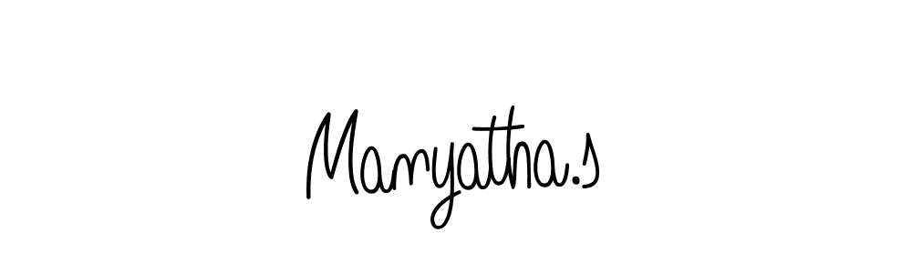 Manyatha.s stylish signature style. Best Handwritten Sign (Angelique-Rose-font-FFP) for my name. Handwritten Signature Collection Ideas for my name Manyatha.s. Manyatha.s signature style 5 images and pictures png