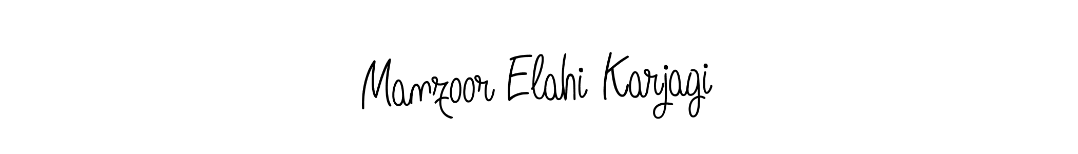 Make a beautiful signature design for name Manzoor Elahi Karjagi. With this signature (Angelique-Rose-font-FFP) style, you can create a handwritten signature for free. Manzoor Elahi Karjagi signature style 5 images and pictures png