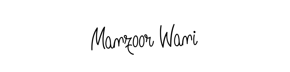 The best way (Angelique-Rose-font-FFP) to make a short signature is to pick only two or three words in your name. The name Manzoor Wani include a total of six letters. For converting this name. Manzoor Wani signature style 5 images and pictures png