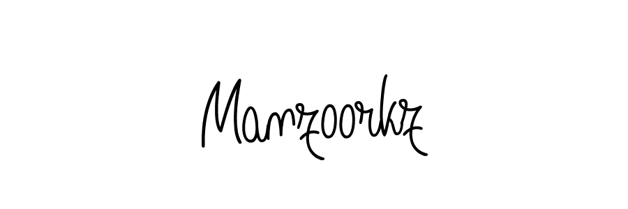 Use a signature maker to create a handwritten signature online. With this signature software, you can design (Angelique-Rose-font-FFP) your own signature for name Manzoorkz. Manzoorkz signature style 5 images and pictures png