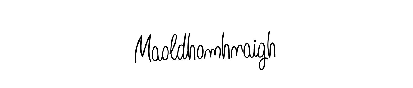 You should practise on your own different ways (Angelique-Rose-font-FFP) to write your name (Maoldhomhnaigh) in signature. don't let someone else do it for you. Maoldhomhnaigh signature style 5 images and pictures png