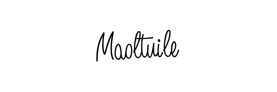 The best way (Angelique-Rose-font-FFP) to make a short signature is to pick only two or three words in your name. The name Maoltuile include a total of six letters. For converting this name. Maoltuile signature style 5 images and pictures png