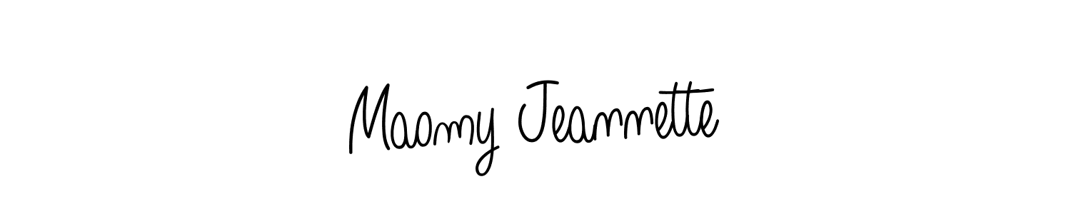 How to make Maomy Jeannette signature? Angelique-Rose-font-FFP is a professional autograph style. Create handwritten signature for Maomy Jeannette name. Maomy Jeannette signature style 5 images and pictures png