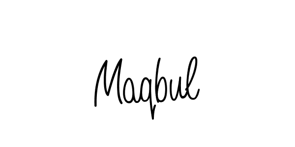 Design your own signature with our free online signature maker. With this signature software, you can create a handwritten (Angelique-Rose-font-FFP) signature for name Maqbul. Maqbul signature style 5 images and pictures png