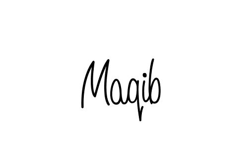 Make a beautiful signature design for name Maqib. With this signature (Angelique-Rose-font-FFP) style, you can create a handwritten signature for free. Maqib signature style 5 images and pictures png