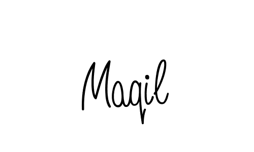 Maqil stylish signature style. Best Handwritten Sign (Angelique-Rose-font-FFP) for my name. Handwritten Signature Collection Ideas for my name Maqil. Maqil signature style 5 images and pictures png