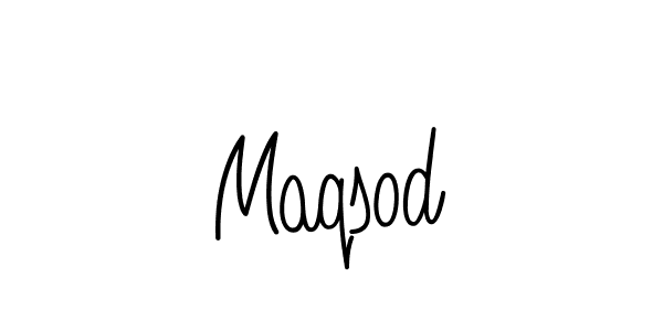 Make a beautiful signature design for name Maqsod. With this signature (Angelique-Rose-font-FFP) style, you can create a handwritten signature for free. Maqsod signature style 5 images and pictures png