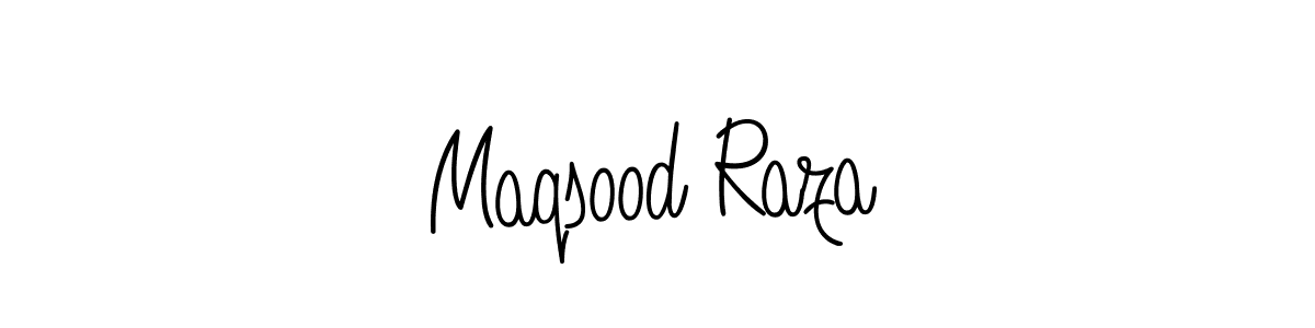 The best way (Angelique-Rose-font-FFP) to make a short signature is to pick only two or three words in your name. The name Maqsood Raza include a total of six letters. For converting this name. Maqsood Raza signature style 5 images and pictures png