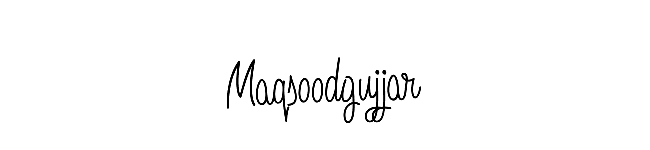 How to make Maqsoodgujjar name signature. Use Angelique-Rose-font-FFP style for creating short signs online. This is the latest handwritten sign. Maqsoodgujjar signature style 5 images and pictures png