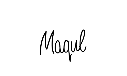 Use a signature maker to create a handwritten signature online. With this signature software, you can design (Angelique-Rose-font-FFP) your own signature for name Maqul. Maqul signature style 5 images and pictures png