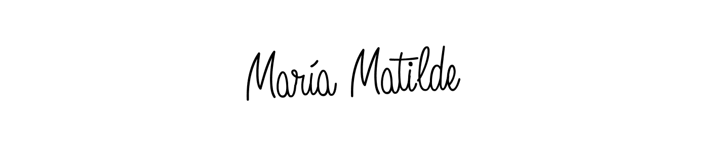 Angelique-Rose-font-FFP is a professional signature style that is perfect for those who want to add a touch of class to their signature. It is also a great choice for those who want to make their signature more unique. Get María Matilde name to fancy signature for free. María Matilde signature style 5 images and pictures png