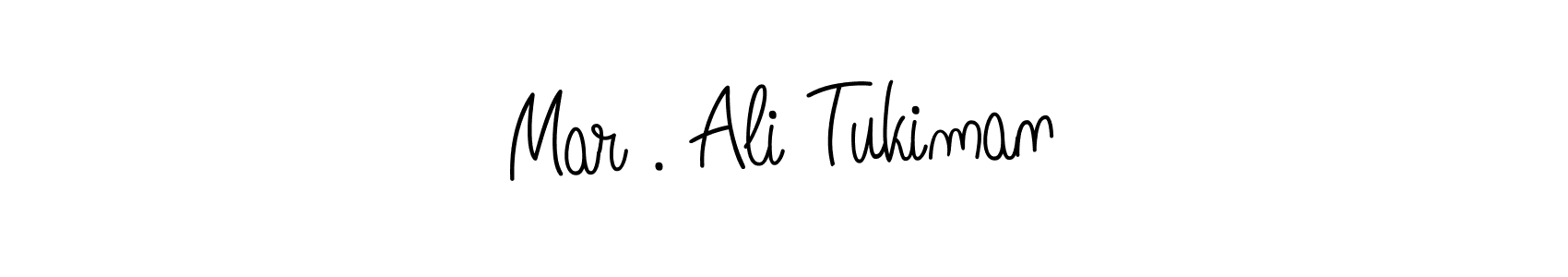Create a beautiful signature design for name Mar . Ali Tukiman. With this signature (Angelique-Rose-font-FFP) fonts, you can make a handwritten signature for free. Mar . Ali Tukiman signature style 5 images and pictures png