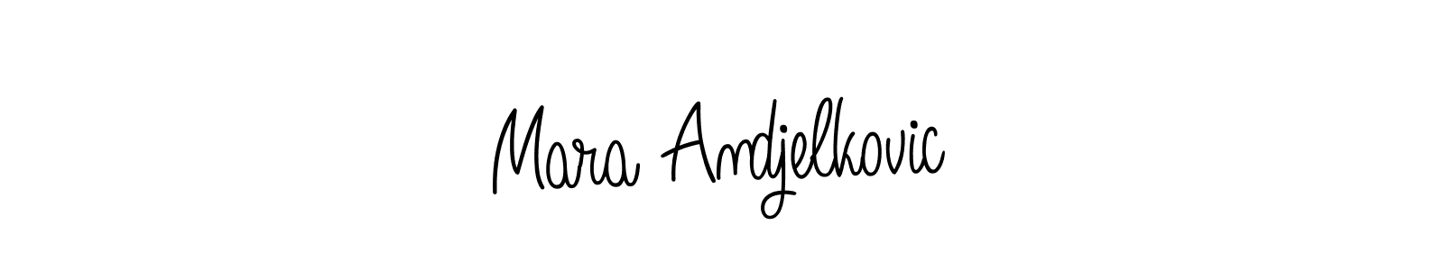 Mara Andjelkovic stylish signature style. Best Handwritten Sign (Angelique-Rose-font-FFP) for my name. Handwritten Signature Collection Ideas for my name Mara Andjelkovic. Mara Andjelkovic signature style 5 images and pictures png