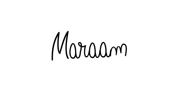 Design your own signature with our free online signature maker. With this signature software, you can create a handwritten (Angelique-Rose-font-FFP) signature for name Maraam. Maraam signature style 5 images and pictures png