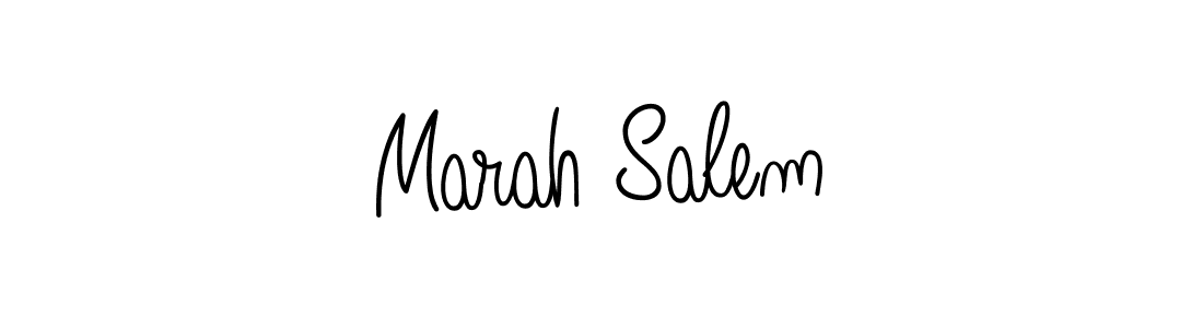You should practise on your own different ways (Angelique-Rose-font-FFP) to write your name (Marah Salem) in signature. don't let someone else do it for you. Marah Salem signature style 5 images and pictures png