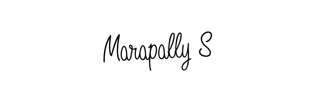 Make a beautiful signature design for name Marapally S. With this signature (Angelique-Rose-font-FFP) style, you can create a handwritten signature for free. Marapally S signature style 5 images and pictures png